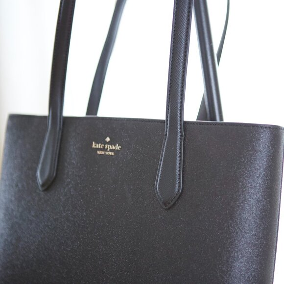 Kate Spade Handbags - Kate Spade New York Jana Shimmery Black Tote Bag
